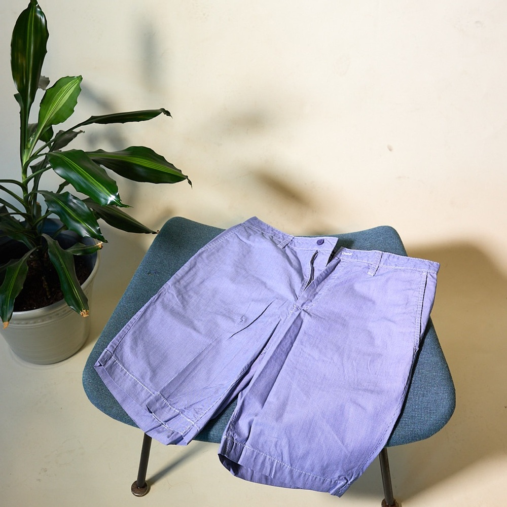 Men's Light Purple Flat Front Shorts